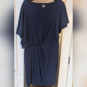 Vince Camuto Asymmetrical Navy Dress